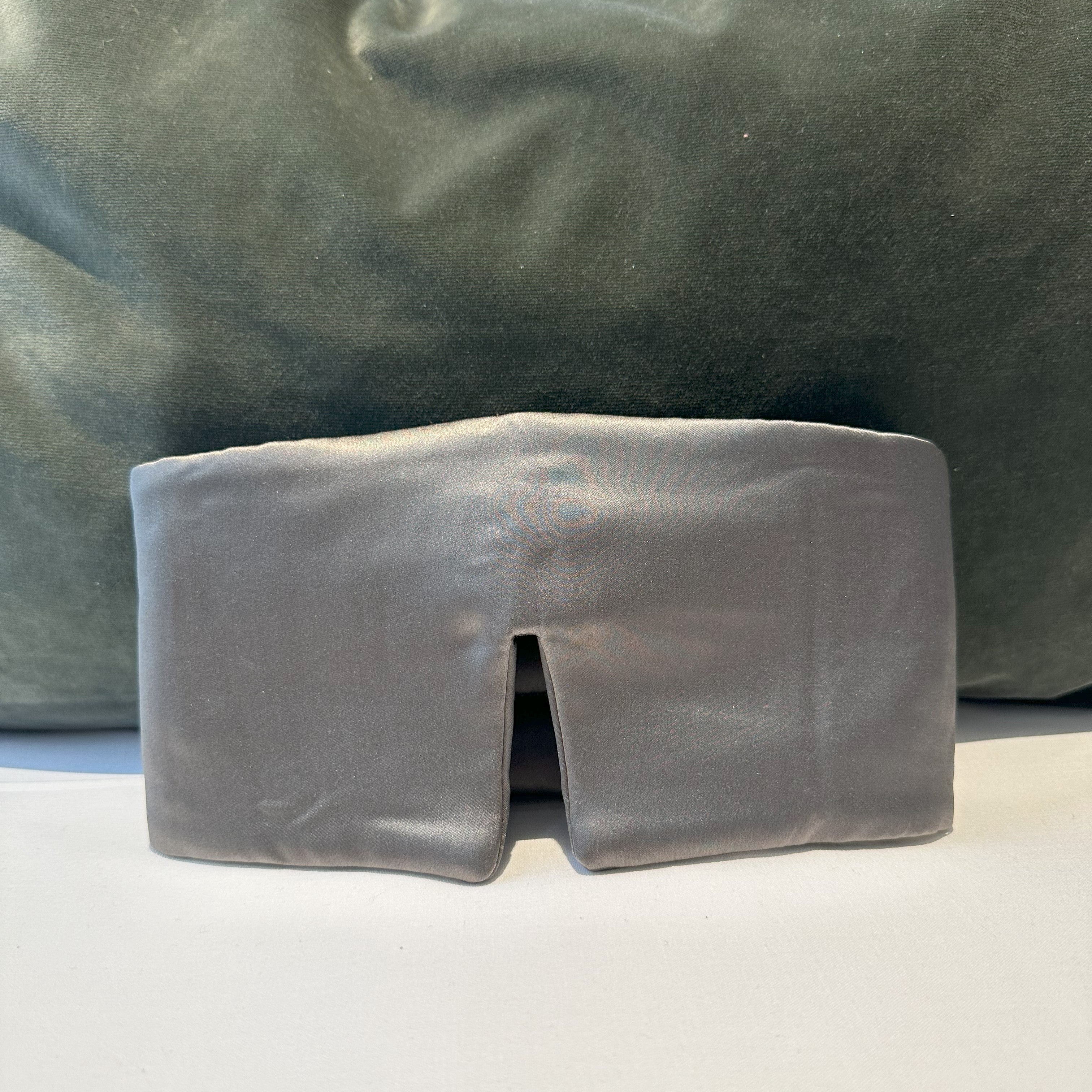 luxury silk grey eye mask sleep mask